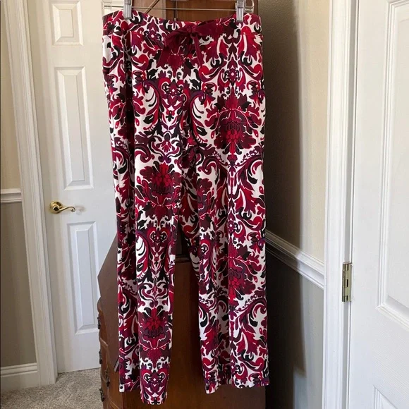 *2 Pieces SOMA Long Sleeve Top & Wide Leg Drawstring Bottoms Pajamas Loungewear - Picture 12 of 16